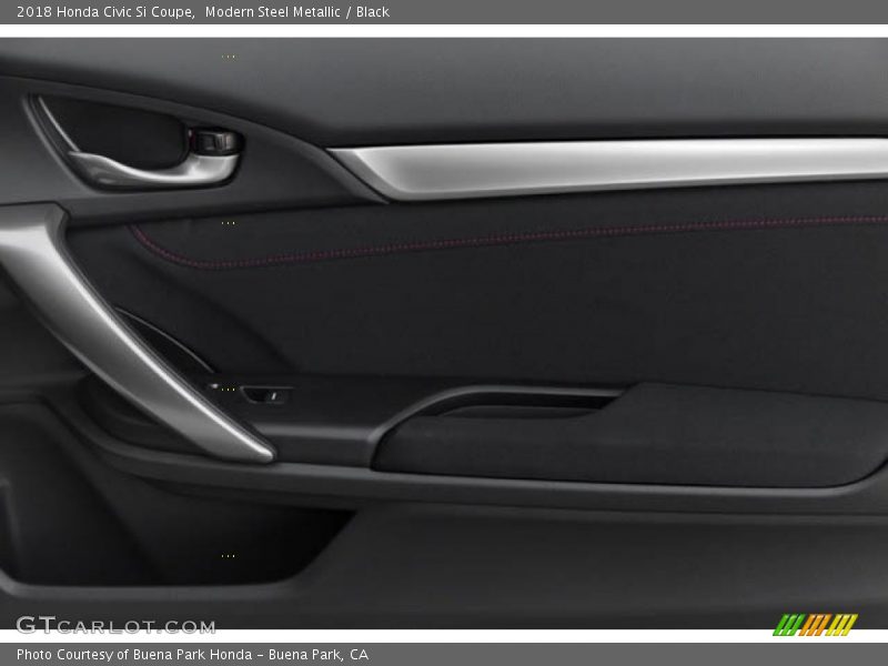 Modern Steel Metallic / Black 2018 Honda Civic Si Coupe