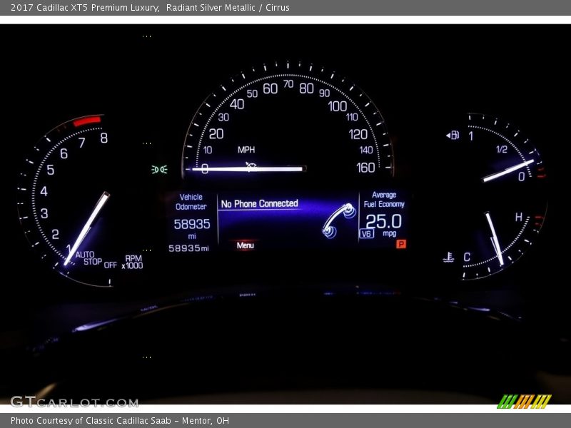 Radiant Silver Metallic / Cirrus 2017 Cadillac XT5 Premium Luxury