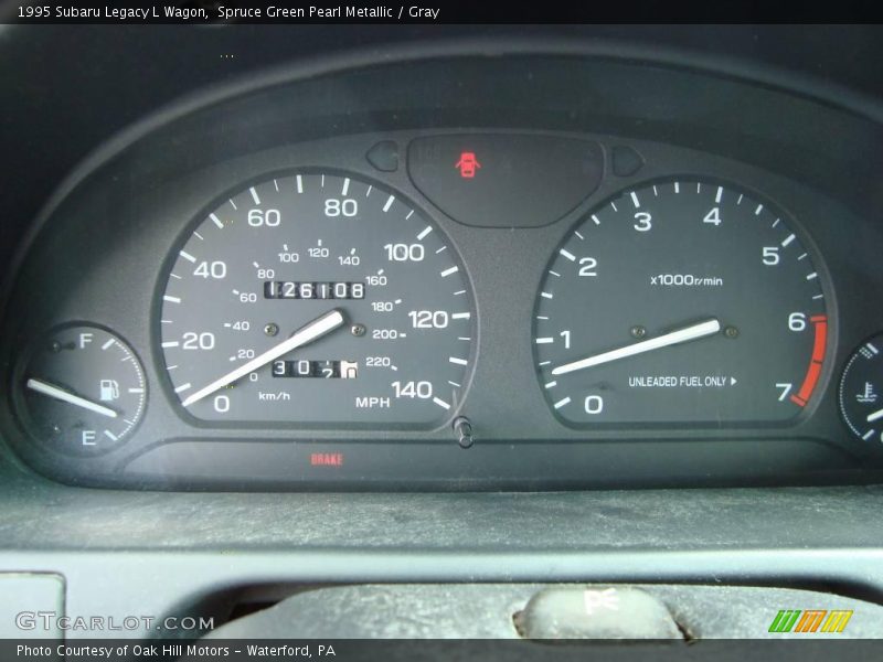Spruce Green Pearl Metallic / Gray 1995 Subaru Legacy L Wagon