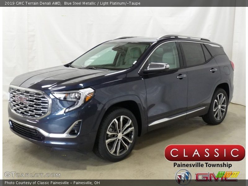 Blue Steel Metallic / Light Platinum/­Taupe 2019 GMC Terrain Denali AWD