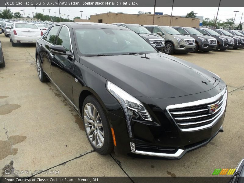 Stellar Black Metallic / Jet Black 2018 Cadillac CT6 3.6 Luxury AWD Sedan