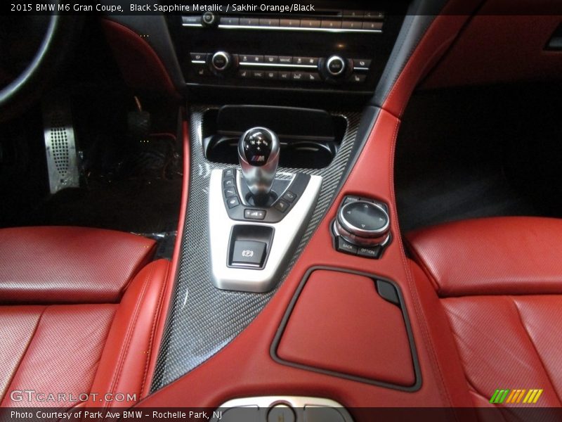 Black Sapphire Metallic / Sakhir Orange/Black 2015 BMW M6 Gran Coupe