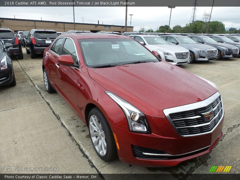 Red Obsession Tintcoat / Jet Black/Light Platinum 2018 Cadillac ATS AWD
