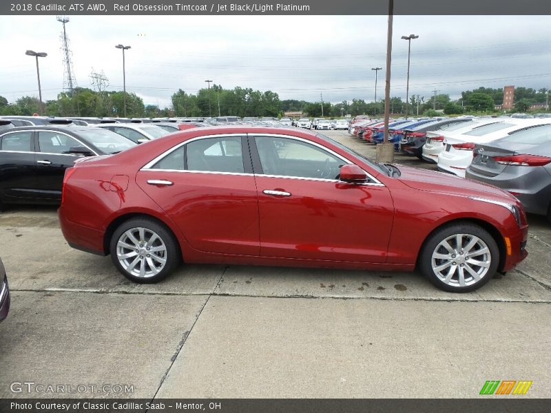Red Obsession Tintcoat / Jet Black/Light Platinum 2018 Cadillac ATS AWD