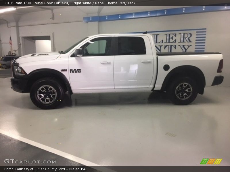 Bright White / Rebel Theme Red/Black 2016 Ram 1500 Rebel Crew Cab 4x4