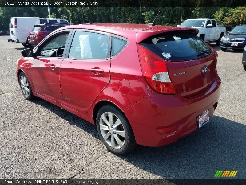 Boston Red / Gray 2012 Hyundai Accent SE 5 Door