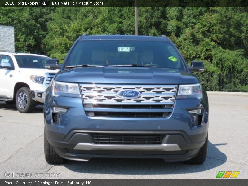 Blue Metallic / Medium Stone 2018 Ford Explorer XLT
