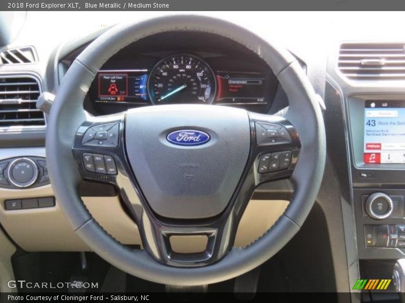 Blue Metallic / Medium Stone 2018 Ford Explorer XLT