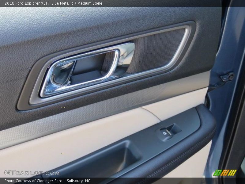 Blue Metallic / Medium Stone 2018 Ford Explorer XLT