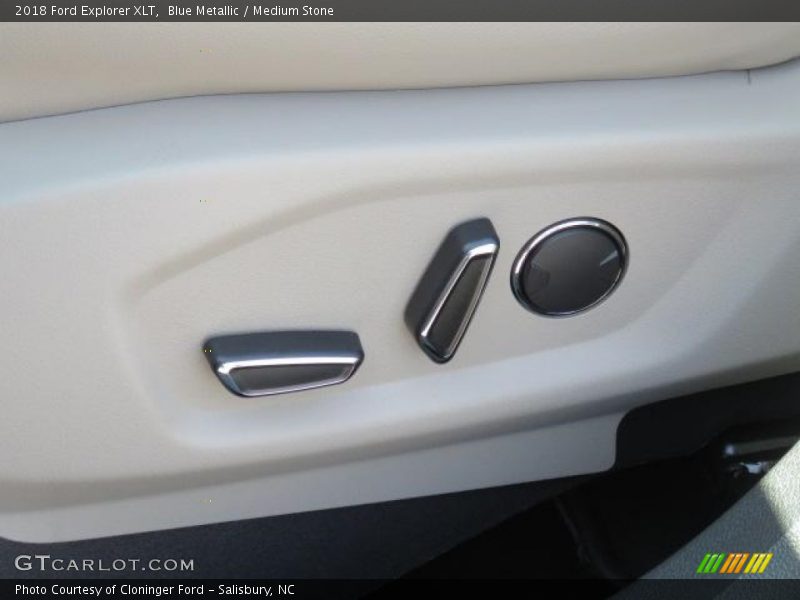 Blue Metallic / Medium Stone 2018 Ford Explorer XLT
