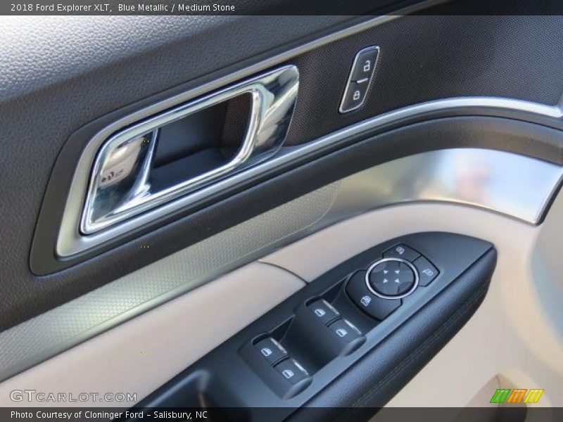 Blue Metallic / Medium Stone 2018 Ford Explorer XLT