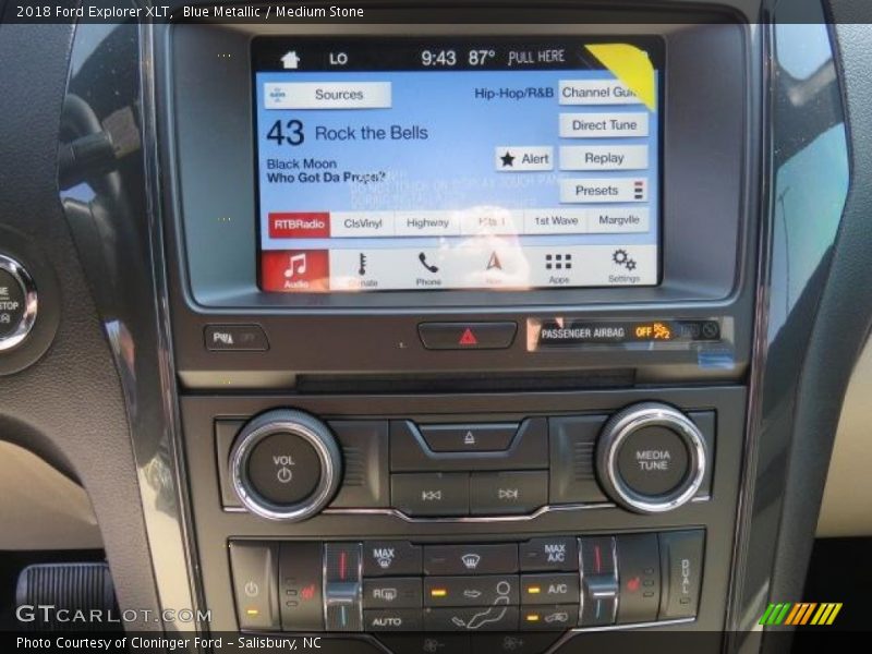 Blue Metallic / Medium Stone 2018 Ford Explorer XLT