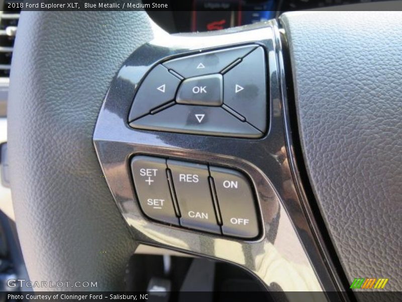 Blue Metallic / Medium Stone 2018 Ford Explorer XLT