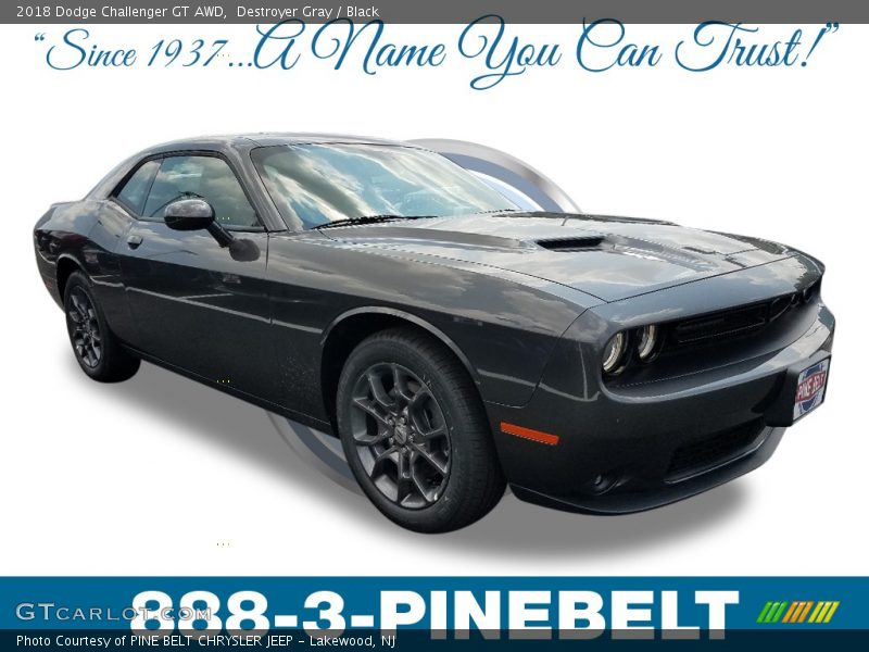 Destroyer Gray / Black 2018 Dodge Challenger GT AWD