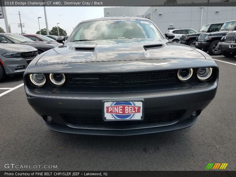Destroyer Gray / Black 2018 Dodge Challenger GT AWD