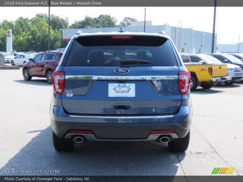 Blue Metallic / Medium Stone 2018 Ford Explorer XLT