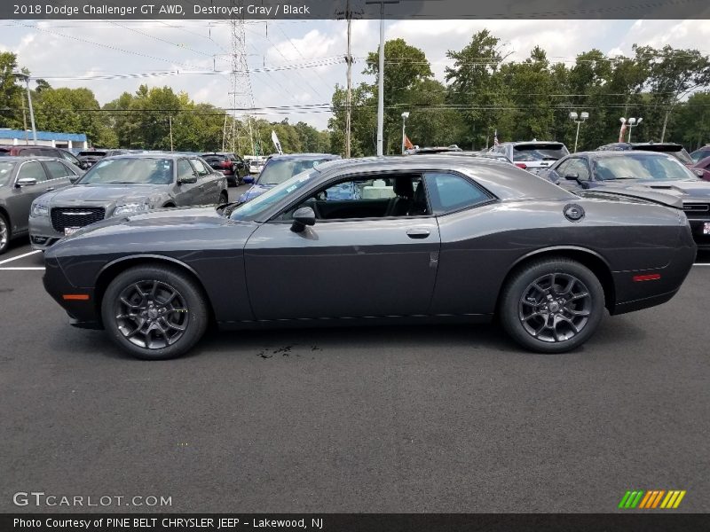 Destroyer Gray / Black 2018 Dodge Challenger GT AWD