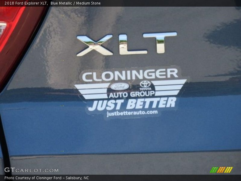 Blue Metallic / Medium Stone 2018 Ford Explorer XLT