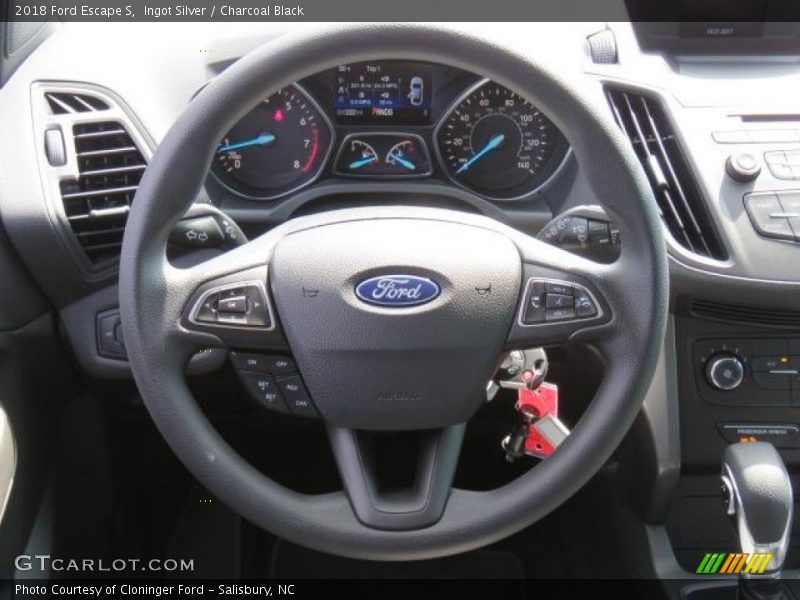 Ingot Silver / Charcoal Black 2018 Ford Escape S