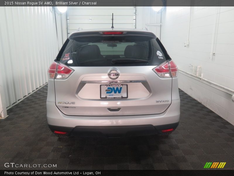 Brilliant Silver / Charcoal 2015 Nissan Rogue SV AWD
