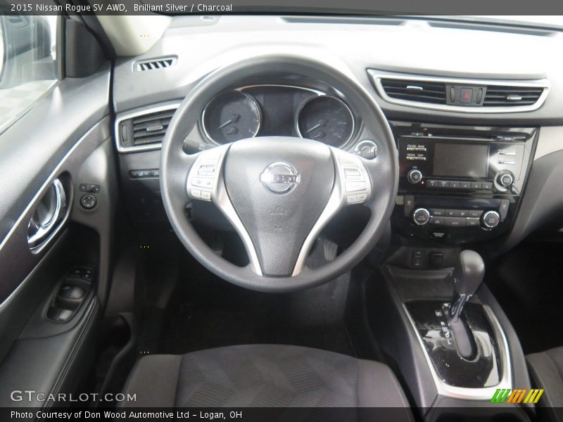 Brilliant Silver / Charcoal 2015 Nissan Rogue SV AWD