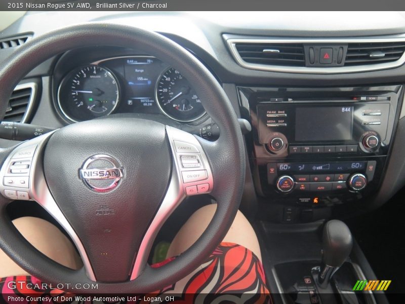 Brilliant Silver / Charcoal 2015 Nissan Rogue SV AWD