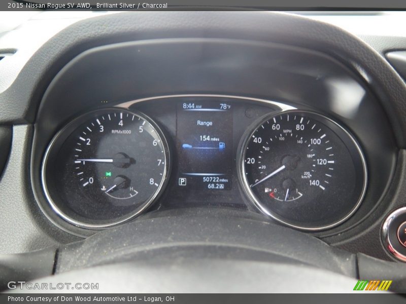 Brilliant Silver / Charcoal 2015 Nissan Rogue SV AWD