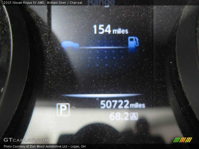 Brilliant Silver / Charcoal 2015 Nissan Rogue SV AWD