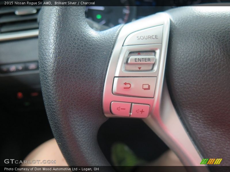 Brilliant Silver / Charcoal 2015 Nissan Rogue SV AWD