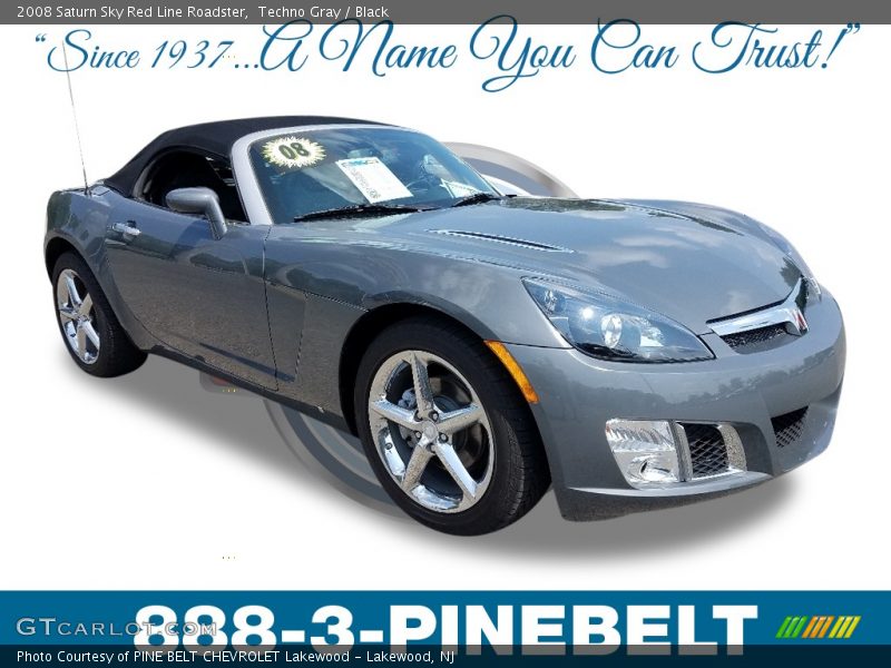 Techno Gray / Black 2008 Saturn Sky Red Line Roadster