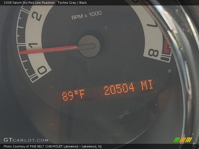 Techno Gray / Black 2008 Saturn Sky Red Line Roadster