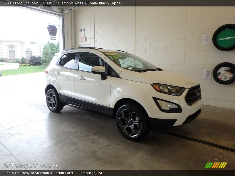 Diamond White / Ebony Black/Copper 2018 Ford EcoSport SES 4WD