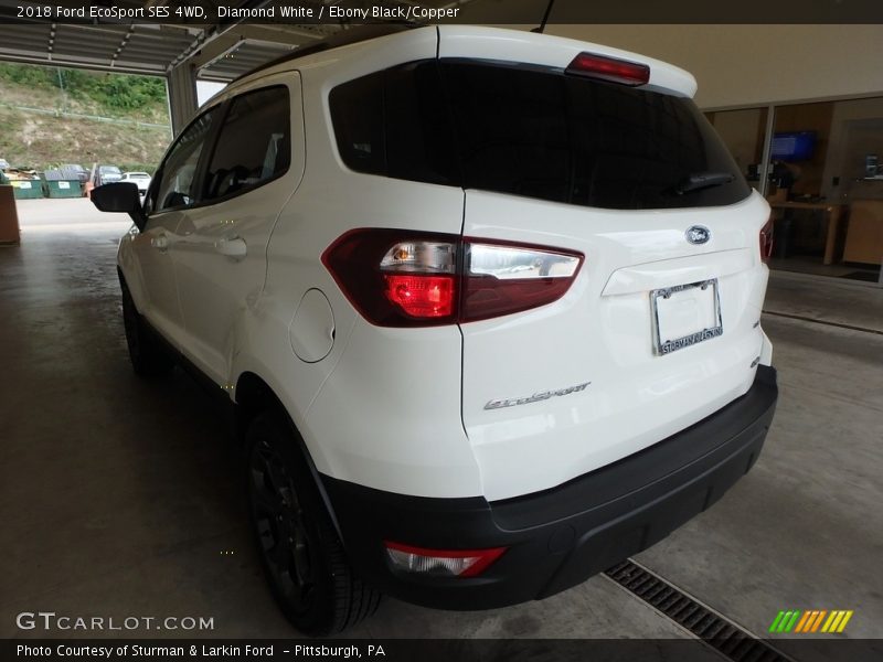 Diamond White / Ebony Black/Copper 2018 Ford EcoSport SES 4WD