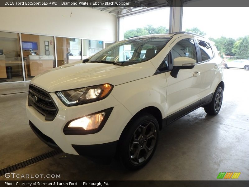 Diamond White / Ebony Black/Copper 2018 Ford EcoSport SES 4WD