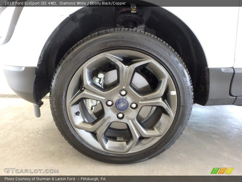 Diamond White / Ebony Black/Copper 2018 Ford EcoSport SES 4WD