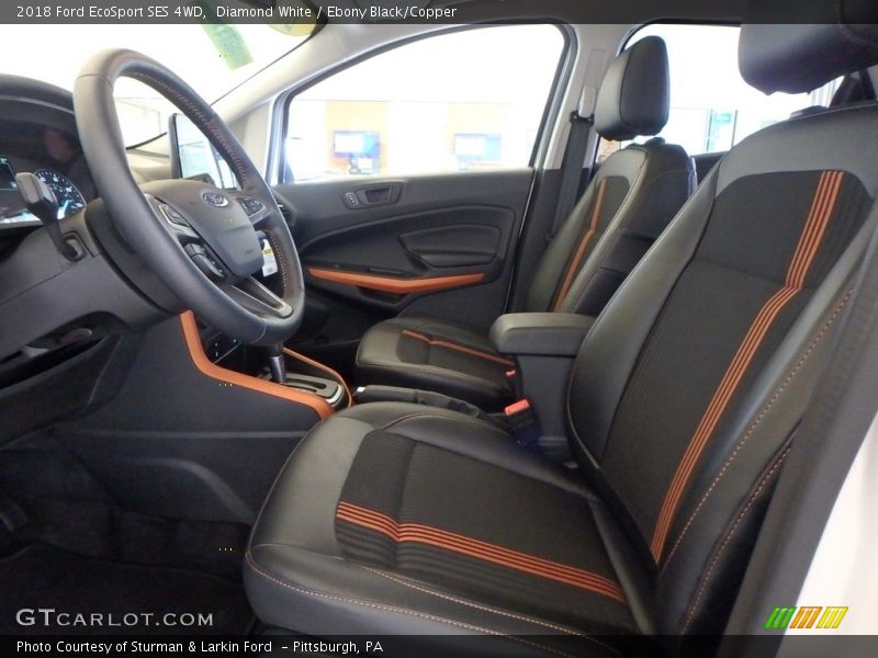 Diamond White / Ebony Black/Copper 2018 Ford EcoSport SES 4WD