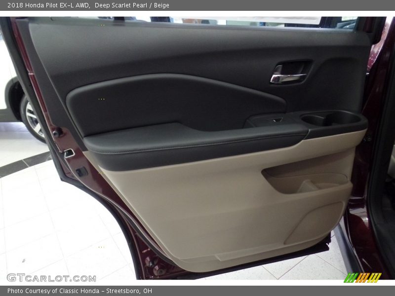 Deep Scarlet Pearl / Beige 2018 Honda Pilot EX-L AWD