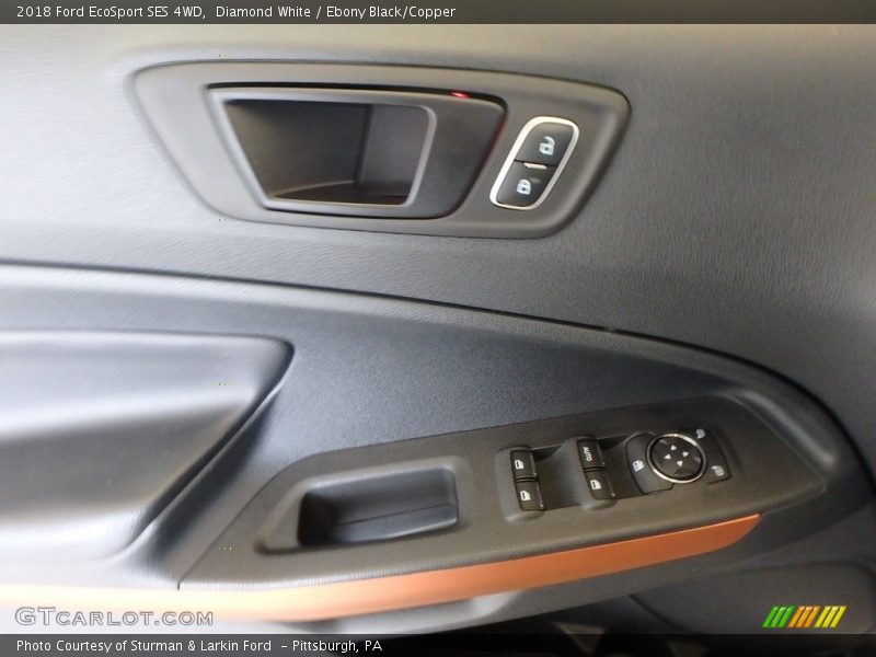 Diamond White / Ebony Black/Copper 2018 Ford EcoSport SES 4WD