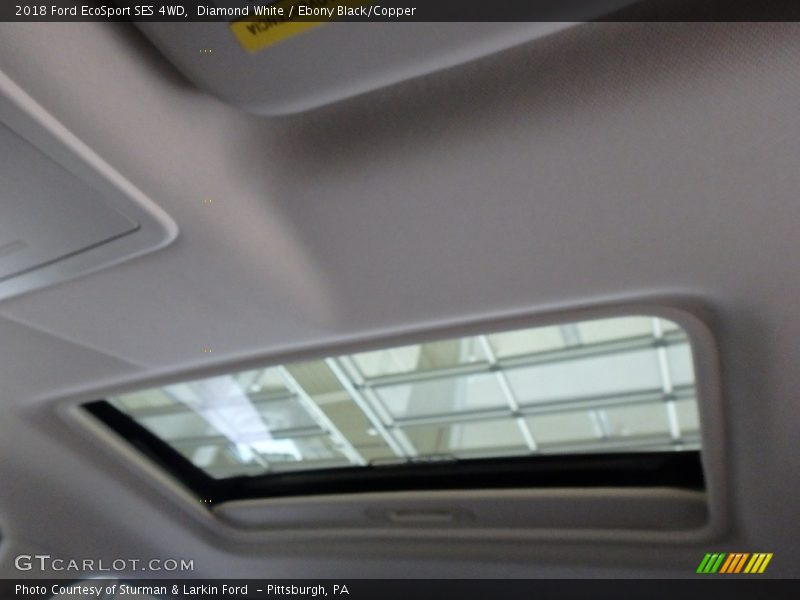 Diamond White / Ebony Black/Copper 2018 Ford EcoSport SES 4WD