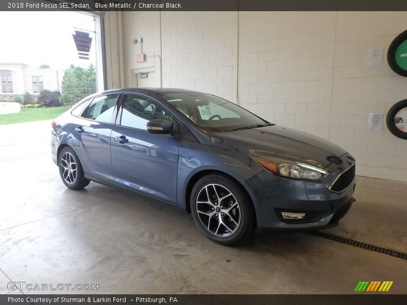 Blue Metallic / Charcoal Black 2018 Ford Focus SEL Sedan