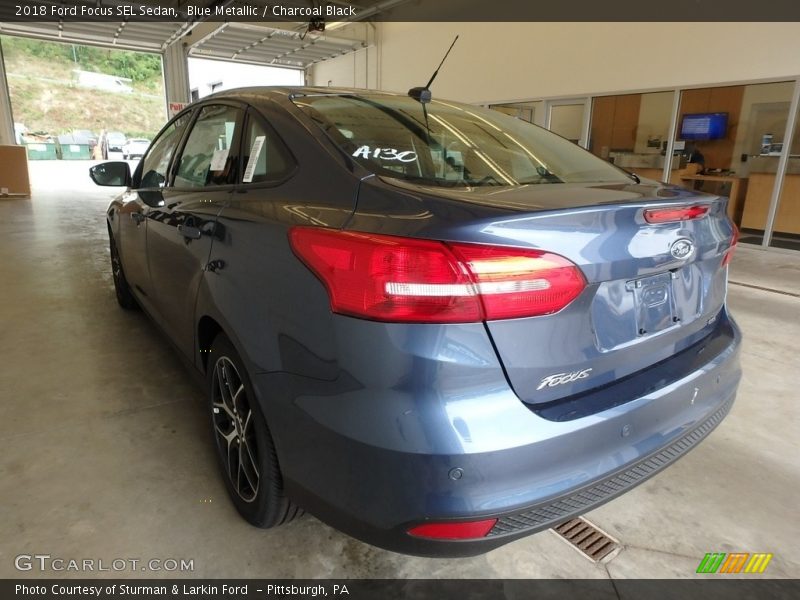 Blue Metallic / Charcoal Black 2018 Ford Focus SEL Sedan