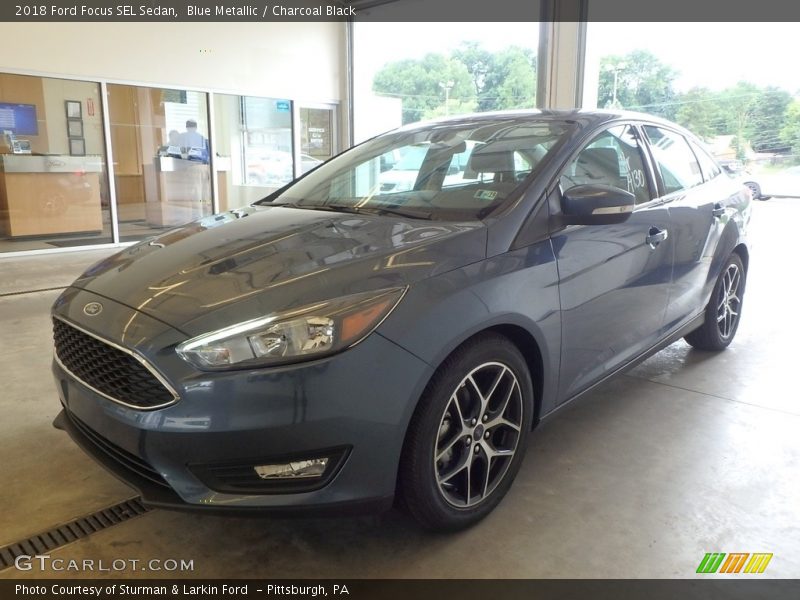 Blue Metallic / Charcoal Black 2018 Ford Focus SEL Sedan