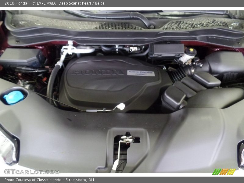 Deep Scarlet Pearl / Beige 2018 Honda Pilot EX-L AWD