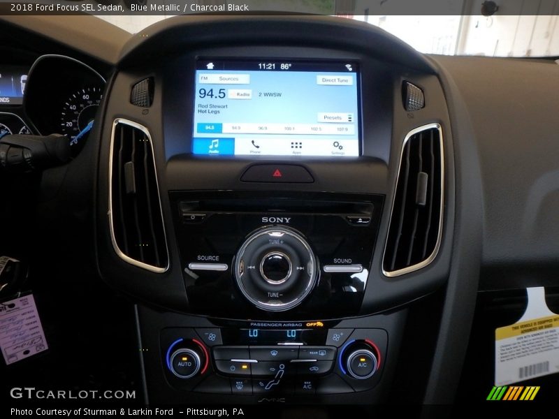 Blue Metallic / Charcoal Black 2018 Ford Focus SEL Sedan