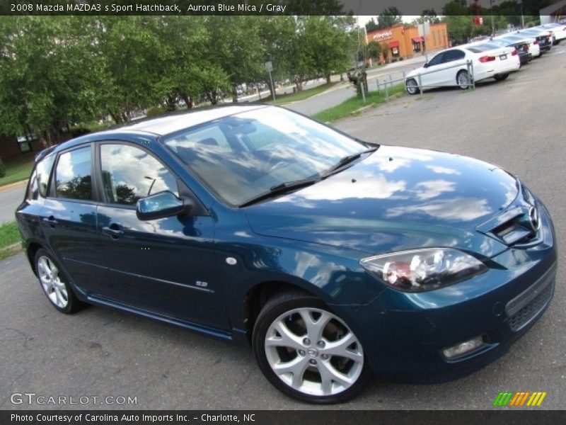 Aurora Blue Mica / Gray 2008 Mazda MAZDA3 s Sport Hatchback