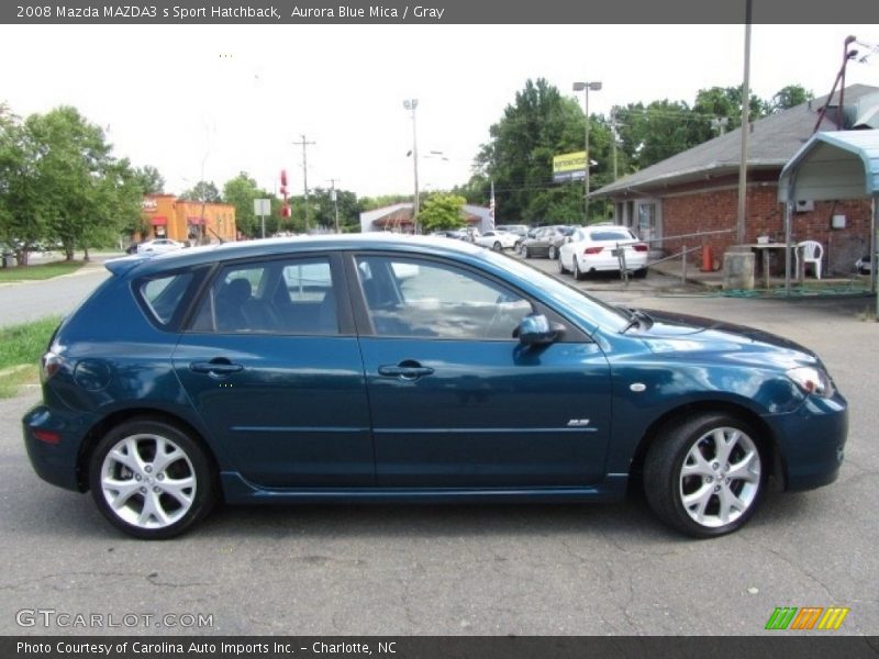 Aurora Blue Mica / Gray 2008 Mazda MAZDA3 s Sport Hatchback