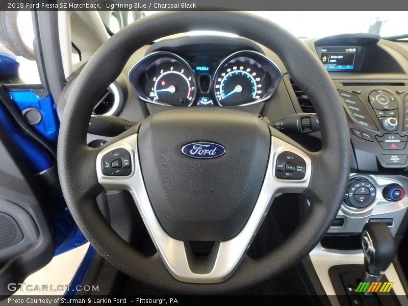 Lightning Blue / Charcoal Black 2018 Ford Fiesta SE Hatchback
