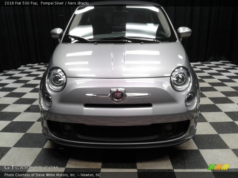 Pompei Silver / Nero (Black) 2018 Fiat 500 Pop