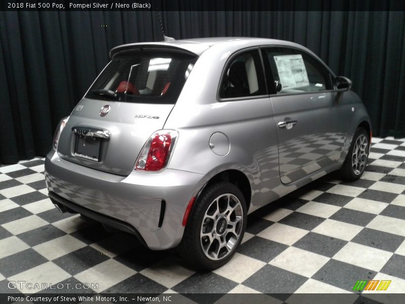 Pompei Silver / Nero (Black) 2018 Fiat 500 Pop