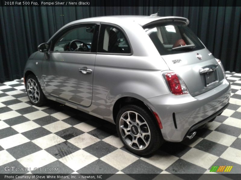 Pompei Silver / Nero (Black) 2018 Fiat 500 Pop